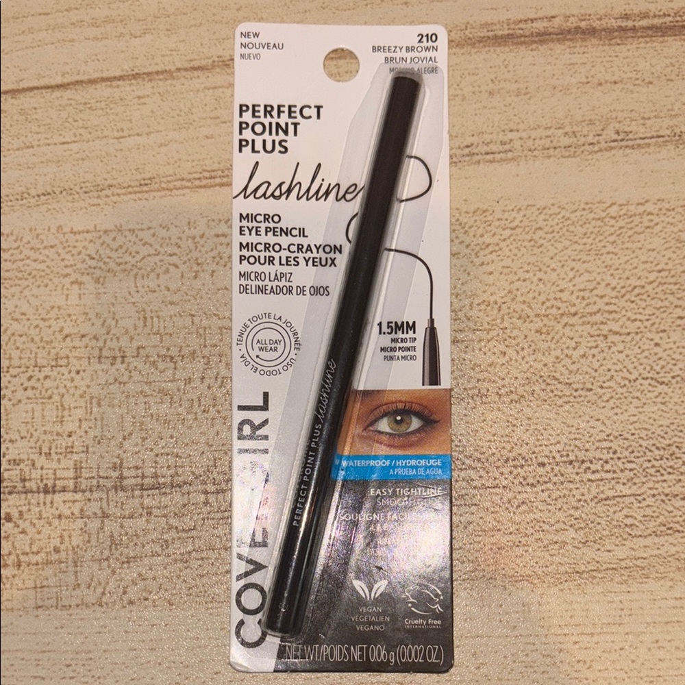 🆕 NWT CoverGirl Perfect Point Plus Micro Eye Pencil in Breezy Brown, WATERPROOF